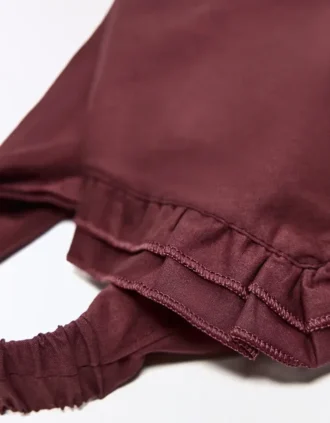 Bandana en fourrure à volants