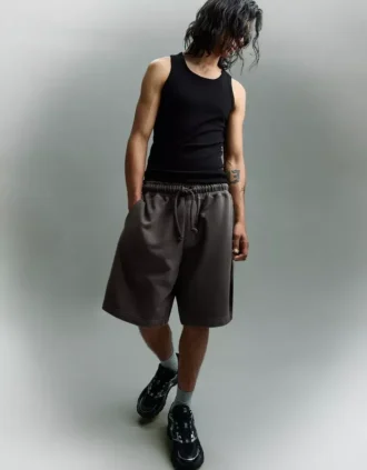Bermuda coupe carrée délavé – Shorts et shorts en jean