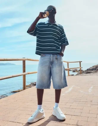 Bermuda en denim ample – Shorts et shorts en jean