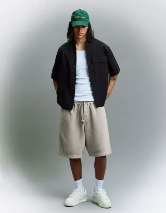 Bermuda imprimé coupe carrée – Shorts et shorts en jean – Homme