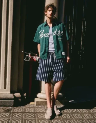 Bermuda rayé effet serviette – Bershka Lovers