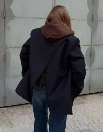 Blazer rayé à double boutonnage – Vestes et trenchs
