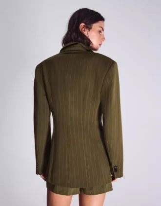 Blazer rayé à double boutonnage – Vestes et trenchs