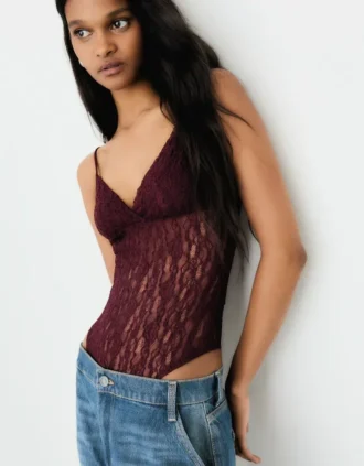 Body à bretelles en dentelle