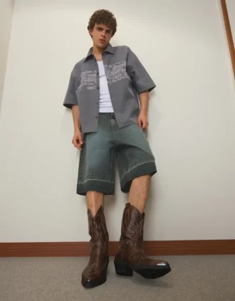 Bottes de cowboy avec détail au bout