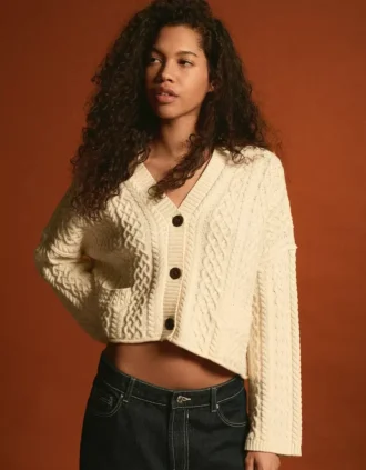 Cardigan rustique tressé – Pulls et gilets