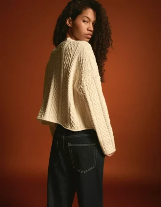 Cardigan rustique tressé – Pulls et gilets