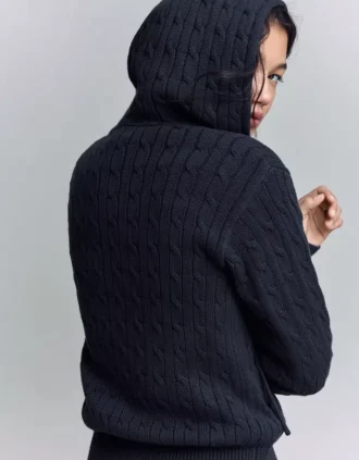 Cardigan zippé en maille torsadée – Pulls et gilets