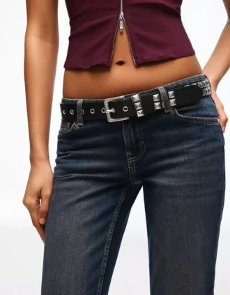 Ceinture en Faux Leather cloutée – Accessoires