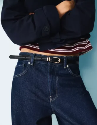 Ceinture en Faux Leather surpiquée – Accessoires