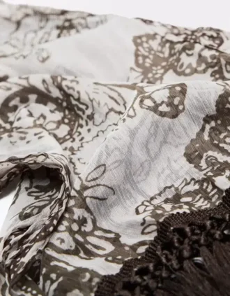 Écharpe à franges motif Paisley