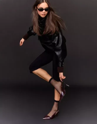 Chaussures à talons bas sans bride – Chaussures à talons