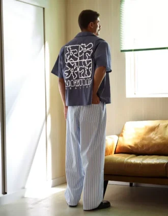 Chemise imprimée à manches courtes et coupe carrée – Chemises