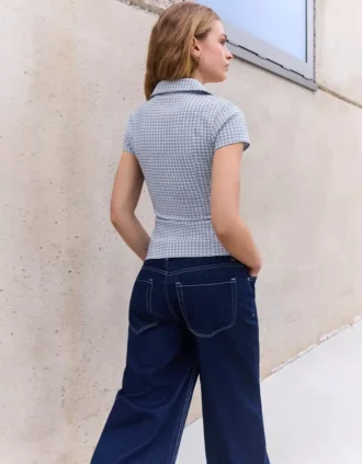 Chemise à manches courtes avec fermeture éclair – Chemises et blouses
