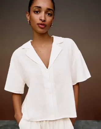 Chemise rustique à manches courtes