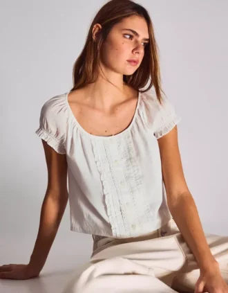 Chemisier à manches courtes – Chemises et blouses