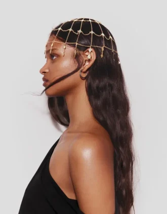 Fascinator à chaîne et miroir