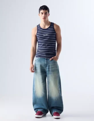 Jean baggy avec boucle à l&rsquo;arrière – Jeans