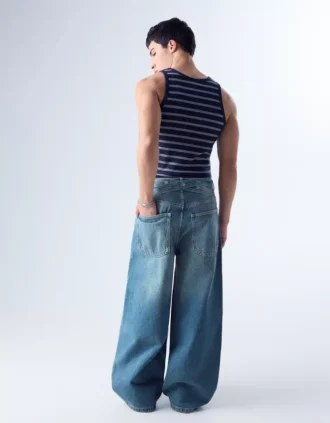 Jean baggy avec boucle à l&rsquo;arrière – Jeans