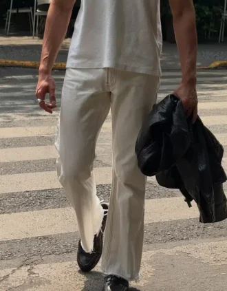 Jean droit évasé