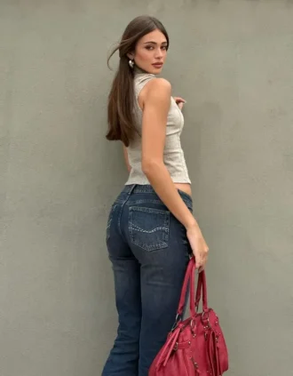 Jeans bootcut taille basse