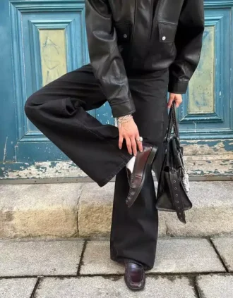 Jeans à jambes larges