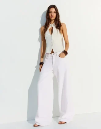 Jeans à jambes larges – Pantalons