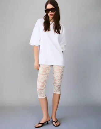 Leggings capri en dentelle