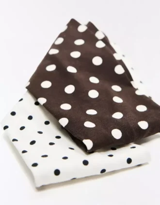 Lot de 2 bandeaux à pois – Accessoires de cheveux