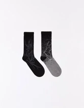 Lot de 2 paires de chaussettes imprimées – Accessoires