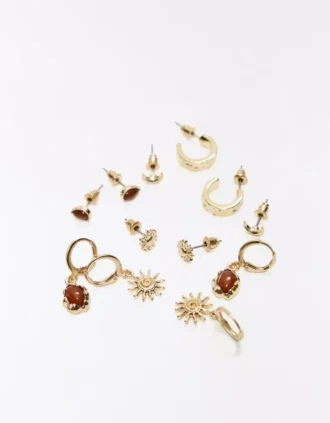 Lot de boucles d&rsquo;oreilles Sun