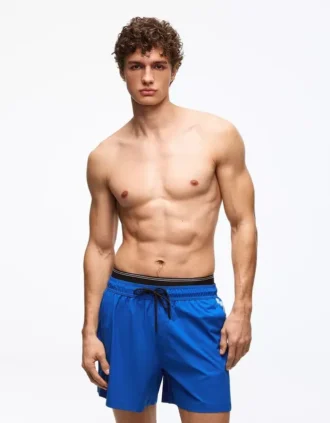 Maillot de bain imprimé coupe Fit avec double ceinture – Accessoires
