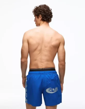 Maillot de bain imprimé coupe Fit avec double ceinture – Accessoires
