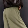 Pantalon bouffant en peluche avec cordons – Pantalon