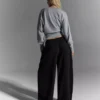 Pantalon bouffant en peluche avec cordons – Pantalons – Femmes