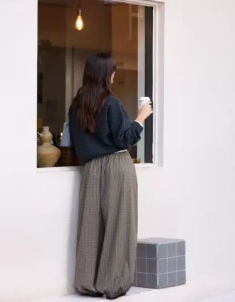 Pantalon bouffant en popeline Pantalon bouffant en popeline