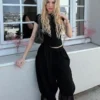 Pantalon court à entrejambe tombant en dentelle – #Bershkastyle – Femme