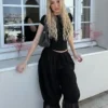 Pantalon court à entrejambe tombant en dentelle – #Bershkastyle – Femme