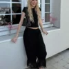 Pantalon court à entrejambe tombant en dentelle – #Bershkastyle – Femme