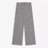 Pantalon droit à imprimé rayé Pantalon droit à imprimé rayé