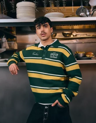 Pull à col polo rayé – Pulls et gilets