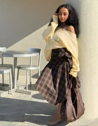 Pull en maille torsadée