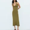 Robe midi à col licou Robe midi à col licou