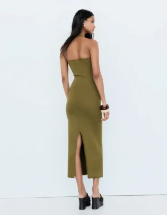 Robe midi à col licou