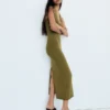 Robe midi à col licou Robe midi à col licou