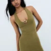 Robe midi à col licou Robe midi à col licou