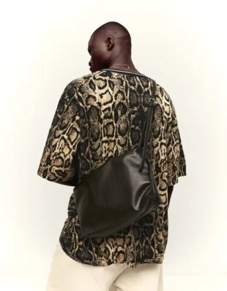 Sac à bandoulière effet froissé – Accessoires – Homme