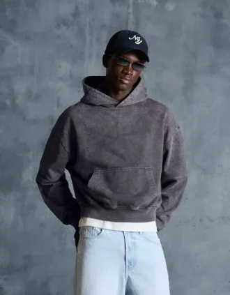Sweat à capuche ample délavé – Sweats et hoodies