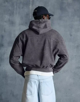 Sweat à capuche ample délavé – Sweats et hoodies