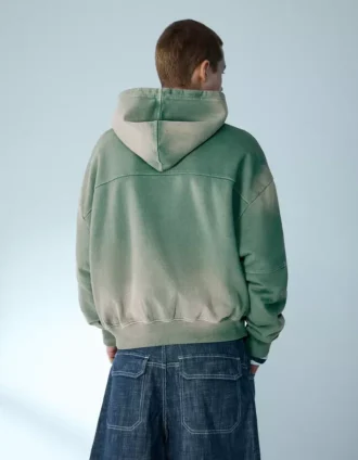 Sweat à capuche ample délavé – Sweats et hoodies – Homme